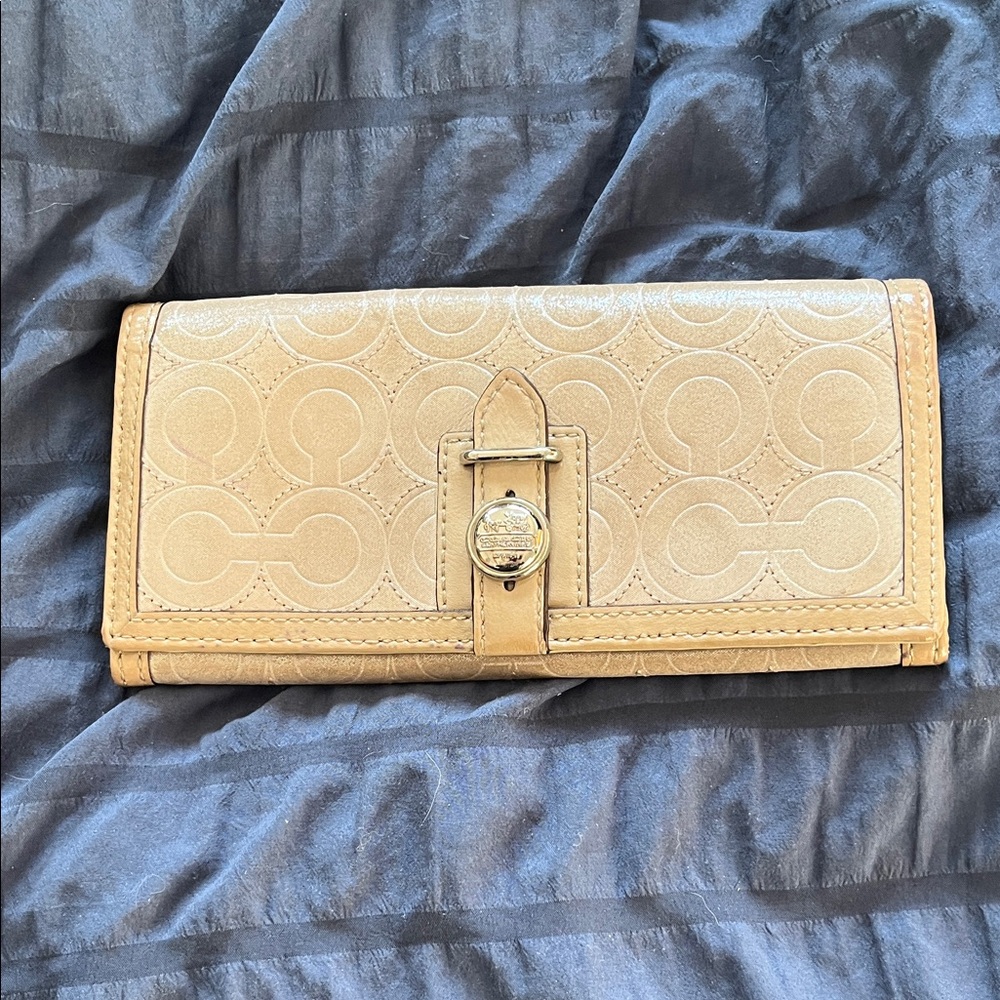 Elegant Beige/white Women's Wallet